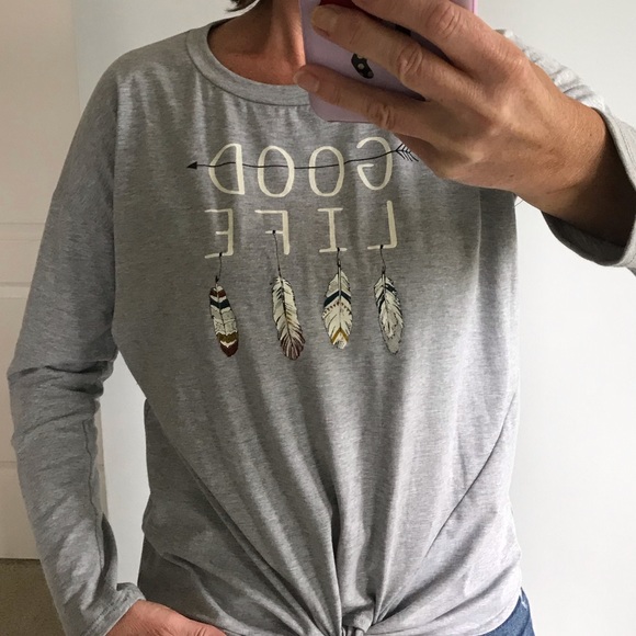 Grey ‘Good Life’ Tunic Top - Picture 5 of 8